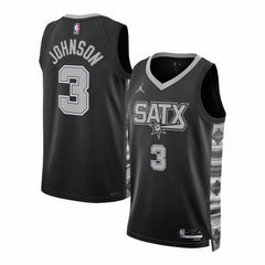 Black Keldon Johnson San Antonio Spurs Jordan Brand Unisex Swingman Jersey | NBA