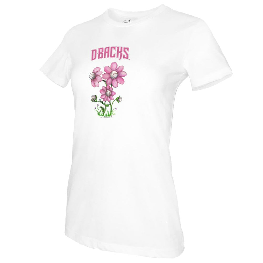 Arizona Diamondbacks Tiny Turnip Women's Blooming Baseballs T-Shirt - MLB T-shirts
