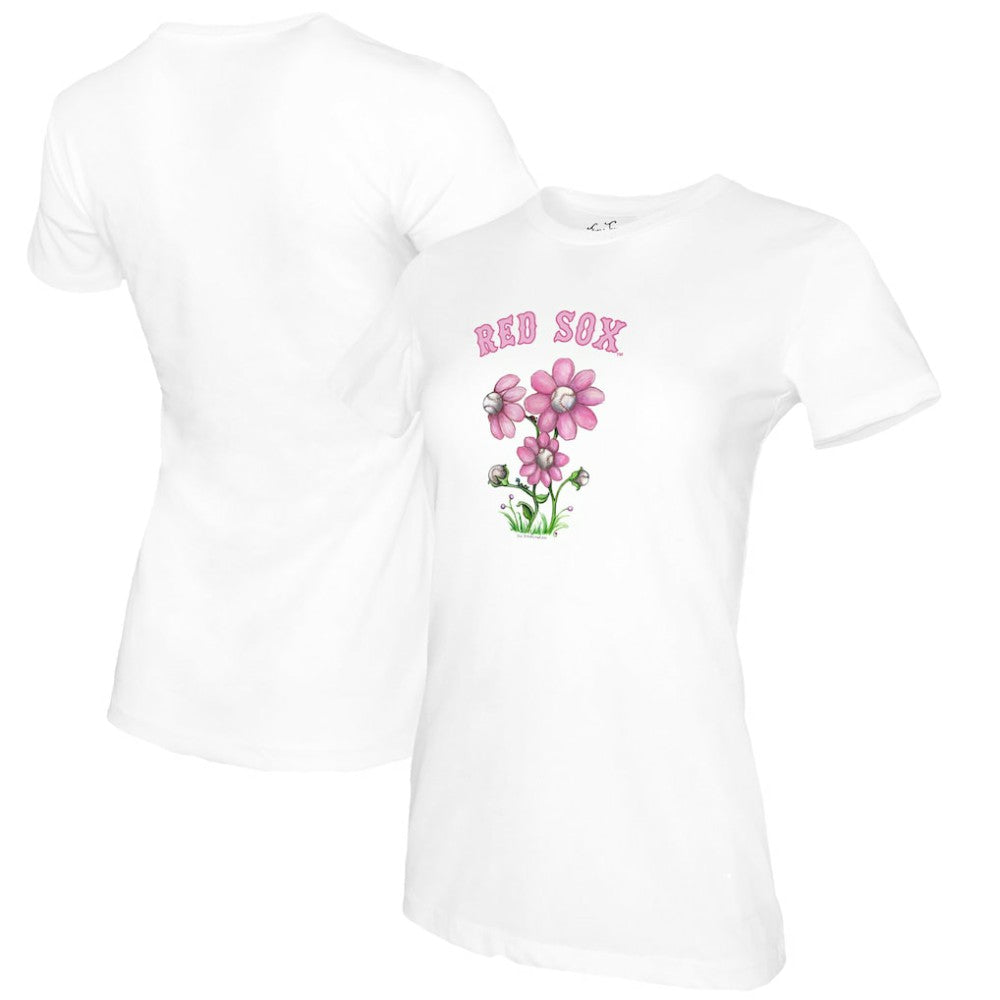 Boston Red Sox Tiny Turnip Women's Blooming Baseballs T-Shirt - MLB T-shirts