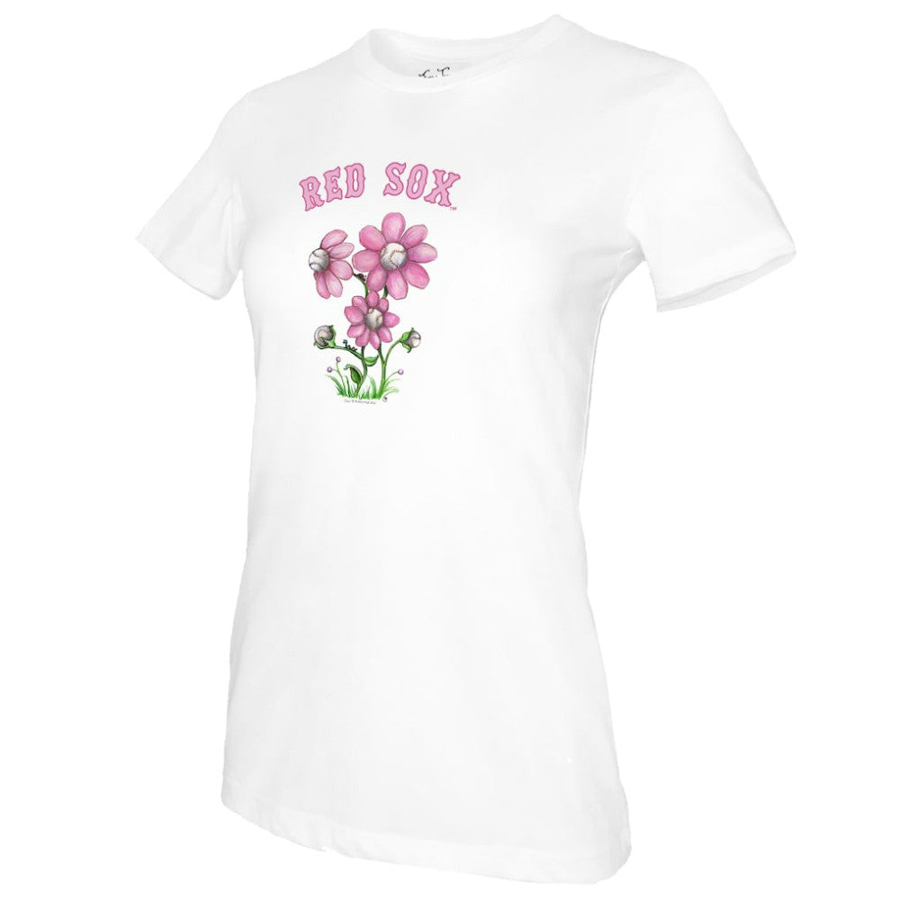 Boston Red Sox Tiny Turnip Women's Blooming Baseballs T-Shirt - MLB T-shirts