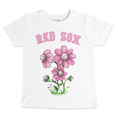 Boston Red Sox Tiny Turnip Youth Blooming Baseballs T-Shirt - MLB T-shirts