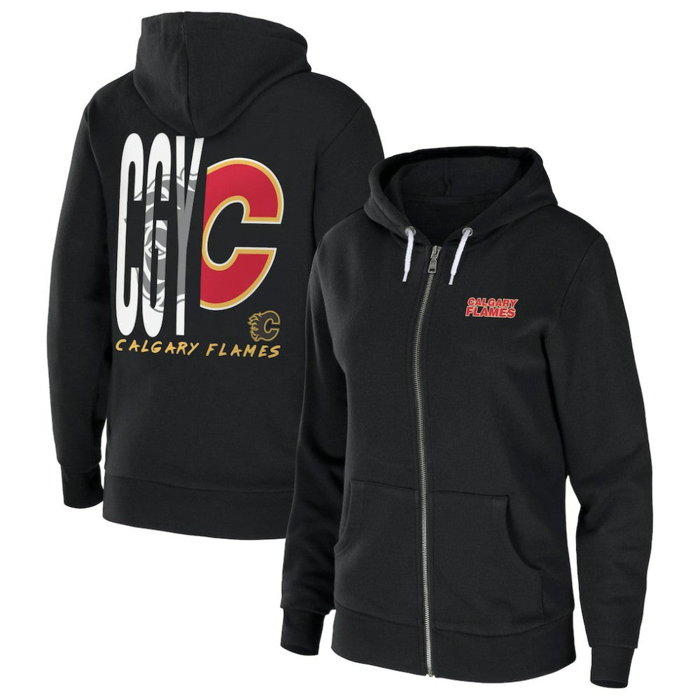 Calgary Flames WEAR by Erin Andrews Women's Sponge Fleece Full-Zip Hoodie -  NHL Hoodies