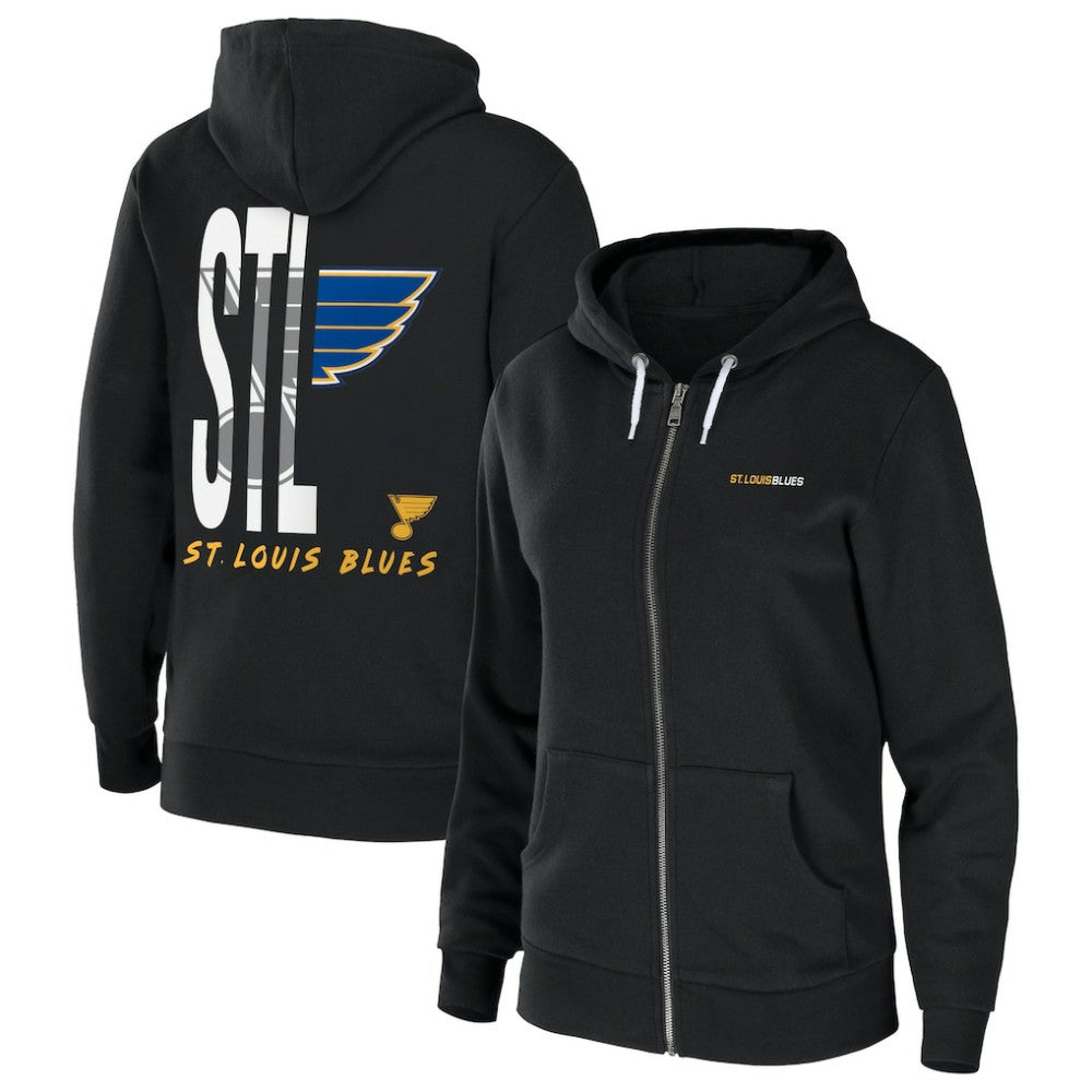 St. Louis Blues WEAR by Erin Andrews Women's Sponge Fleece Full-Zip Hoodie -  NHL Hoodies