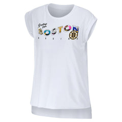 Boston Bruins WEAR by Erin Andrews Women's Greetings From Muscle T-Shirt -  NHL T-shirts