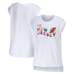 New Jersey Devils WEAR by Erin Andrews Women's Greetings From Muscle T-Shirt -  NHL T-shirts