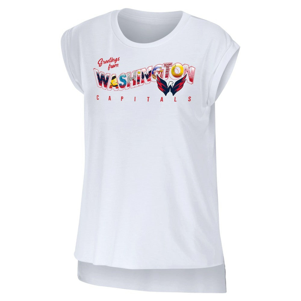 Washington Capitals WEAR by Erin Andrews Women's Greetings From Muscle T-Shirt -  NHL T-shirts