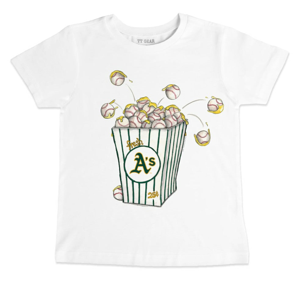 Athletics Tiny Turnip Youth Popcorn T-Shirt - MLB T-shirts