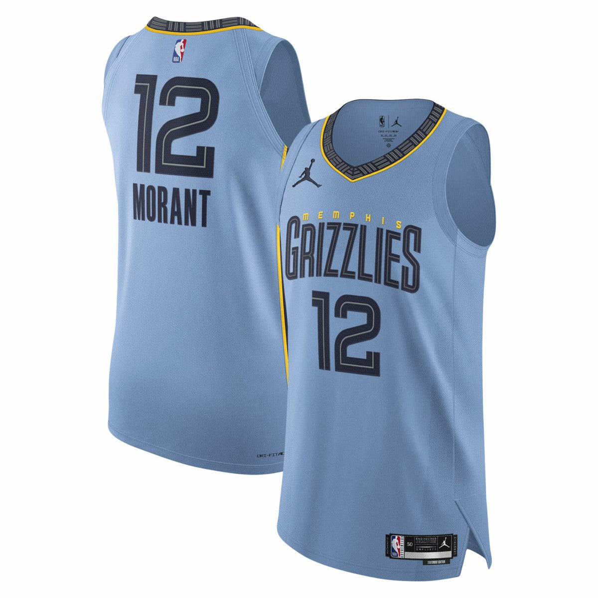 Light Blue Ja Morant Memphis Grizzlies Jordan Brand Authentic Player Jersey | NBA