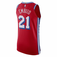 Red Joel Embiid Philadelphia 76ers Jordan Brand Authentic Player Jersey | NBA