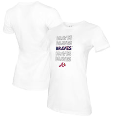 Atlanta Braves Tiny Turnip Women's Stacked T-Shirt - MLB T-shirts