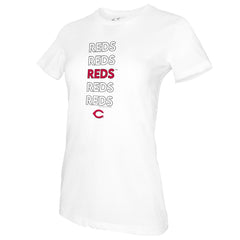 Cincinnati Reds Tiny Turnip Women's Stacked T-Shirt - MLB T-shirts