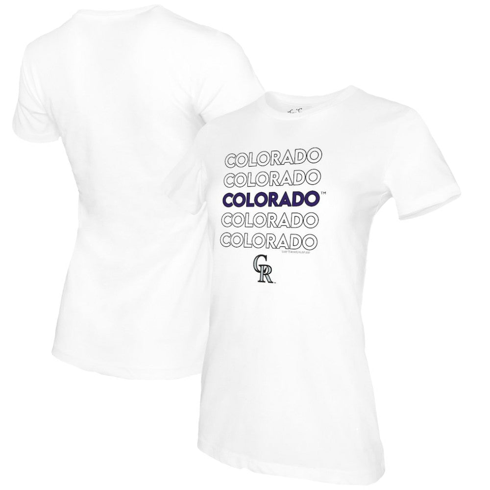 Colorado Rockies Tiny Turnip Women's Stacked T-Shirt - MLB T-shirts