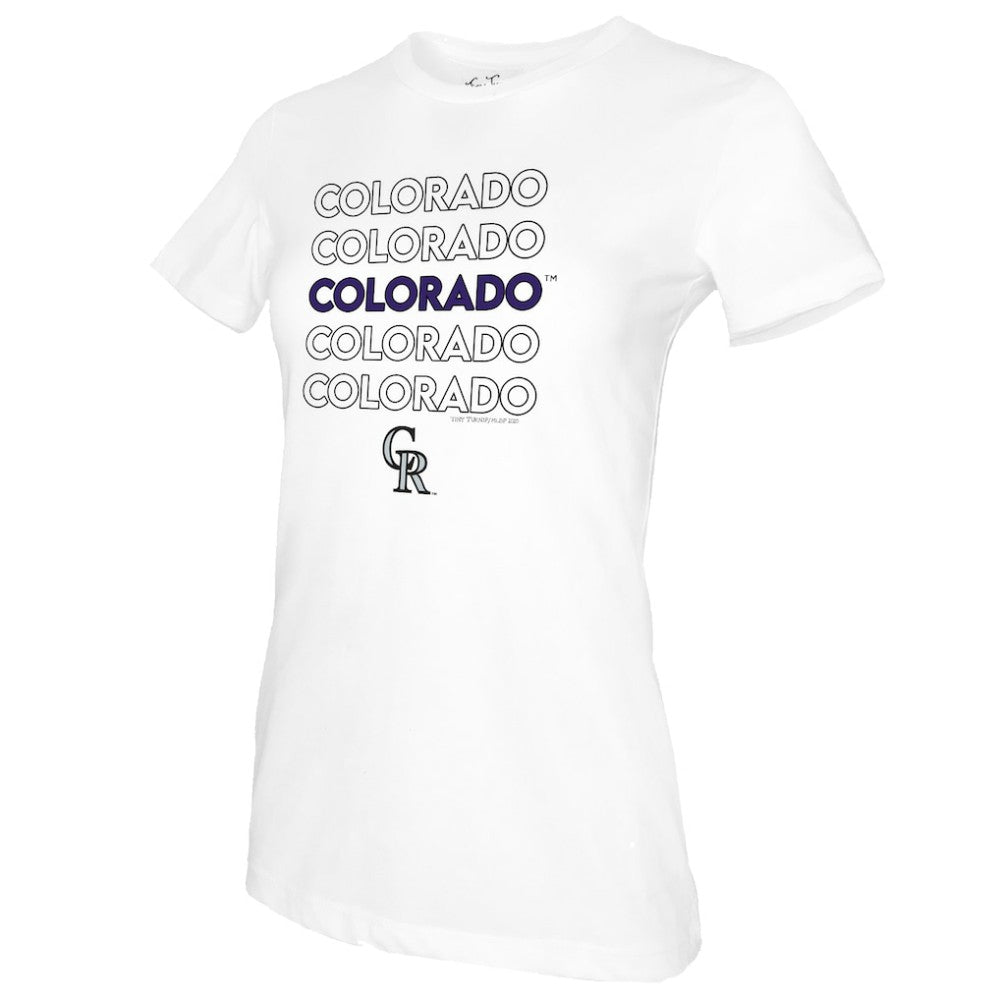 Colorado Rockies Tiny Turnip Women's Stacked T-Shirt - MLB T-shirts
