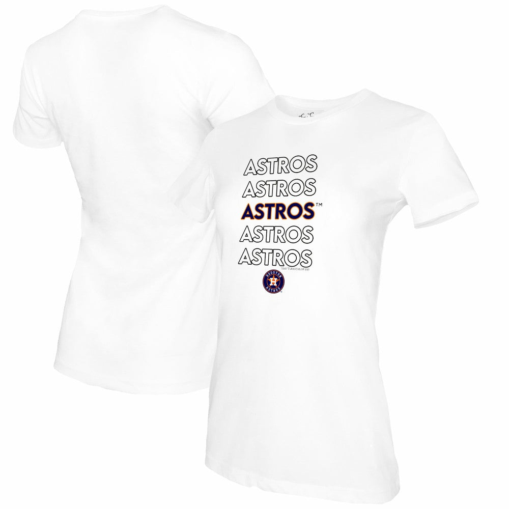 Houston Astros Tiny Turnip Women's Stacked T-Shirt - MLB T-shirts