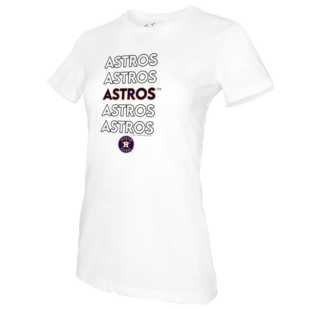 Houston Astros Tiny Turnip Women's Stacked T-Shirt - MLB T-shirts