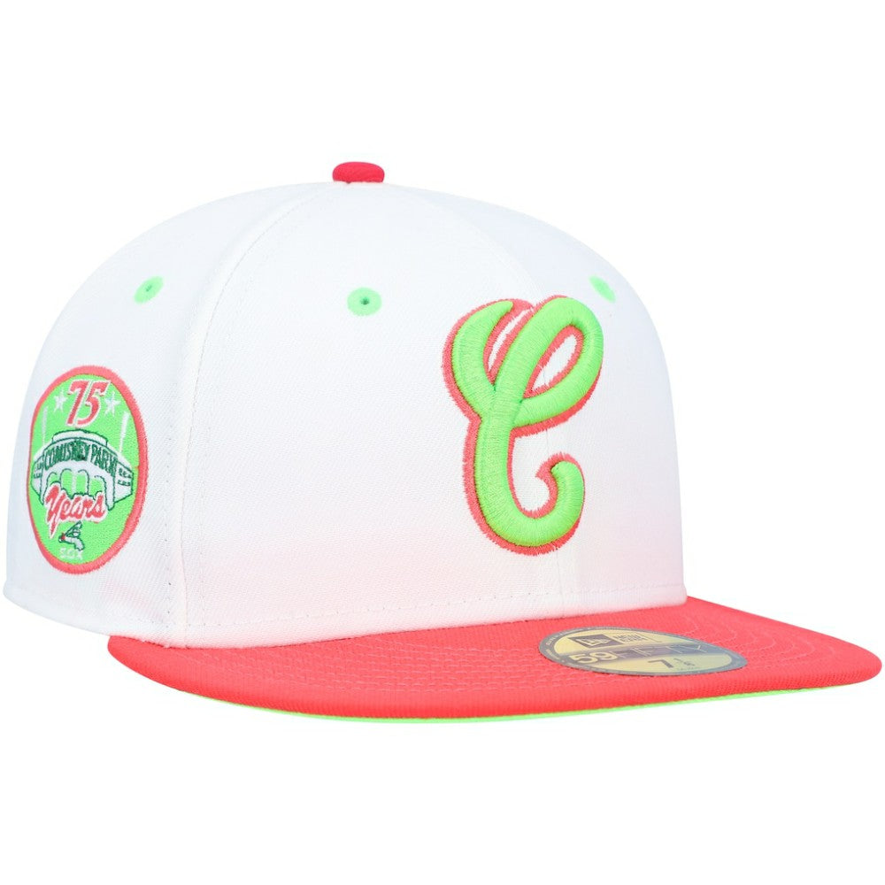 Chicago White Sox New Era Cooperstown Collection Comiskey Park 75th Anniversary Strawberry Lolli 59FIFTY Fitted Hat - MLB Hats