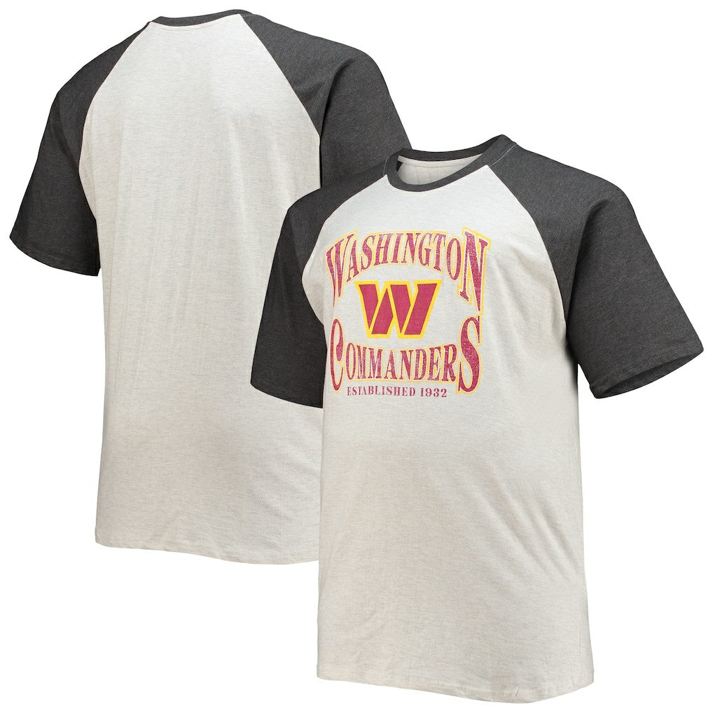 Washington Commanders Big & Tall Wordmark Raglan T-Shirt | NFL US