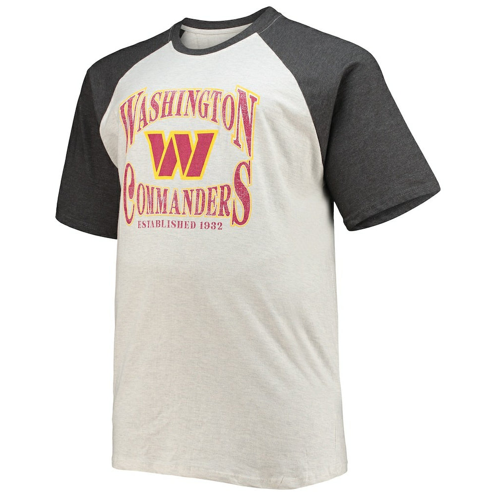Washington Commanders Big & Tall Wordmark Raglan T-Shirt | NFL US