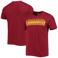Washington Commanders '47 Wordmark Imprint Super Rival T-Shirt | NFL New