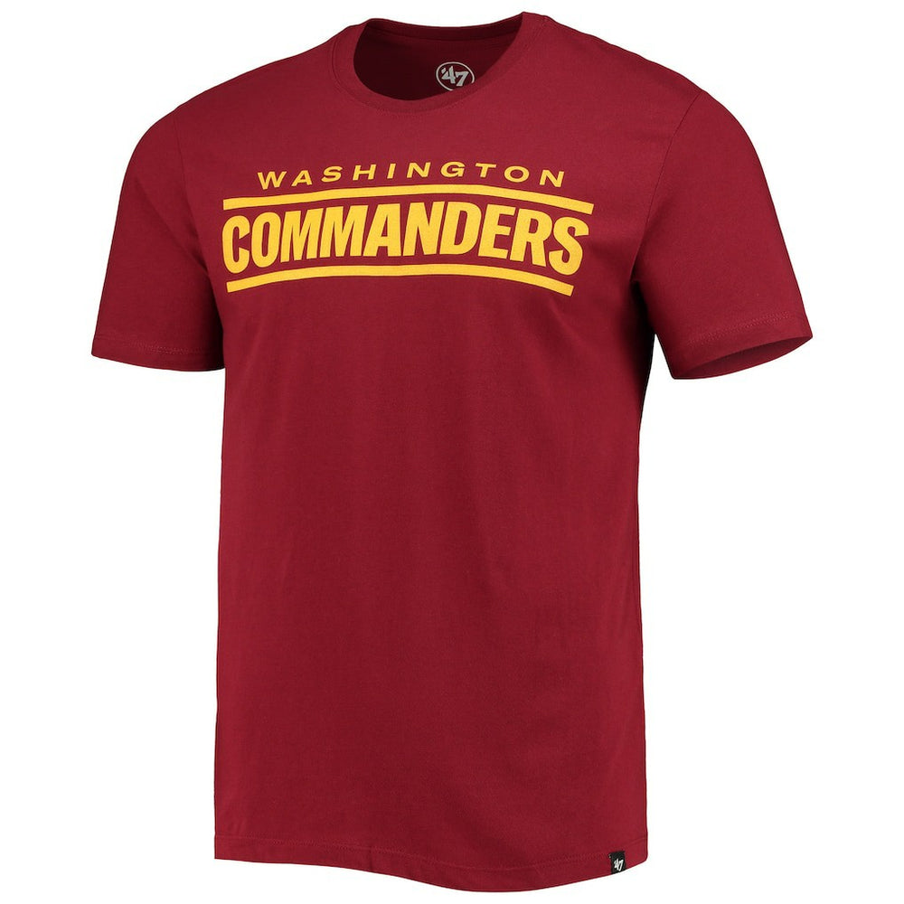 Washington Commanders '47 Wordmark Imprint Super Rival T-Shirt | NFL New
