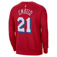 Red Joel Embiid Philadelphia 76ers Jordan Brand Statement Name & Number Pullover Sweatshirt | NBA