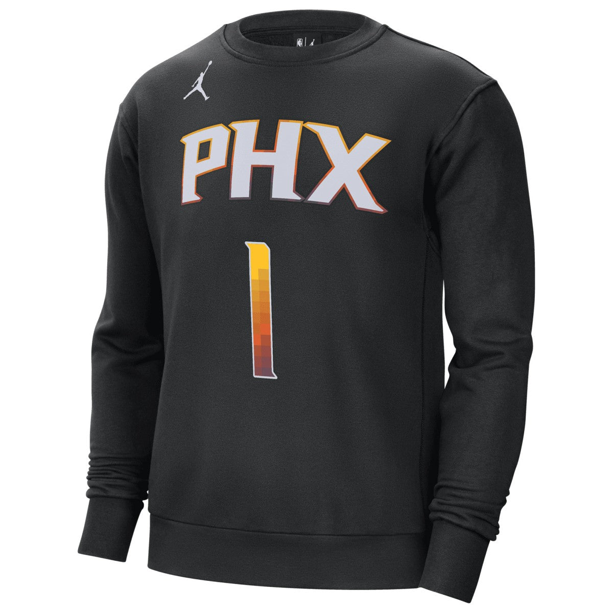 Black Devin Booker Phoenix Suns Jordan Brand Statement Name & Number Pullover Sweatshirt | NBA