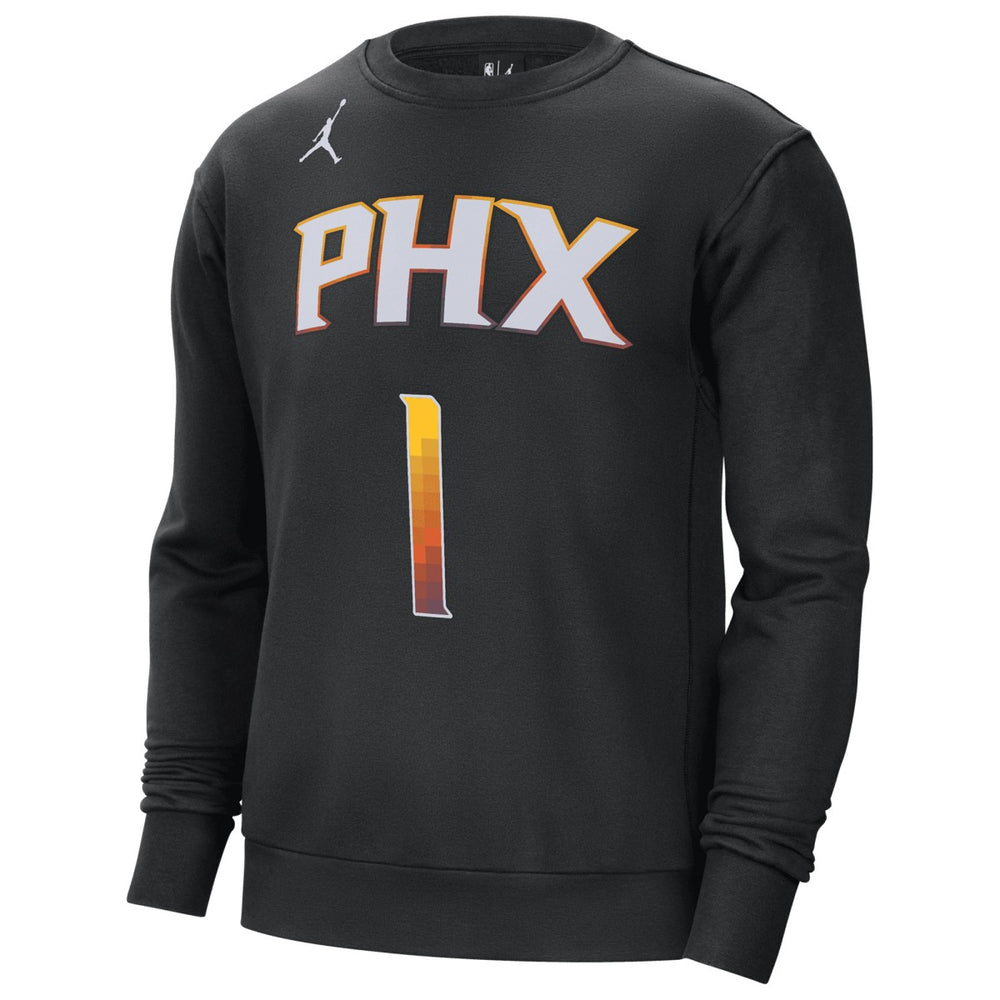 Black Devin Booker Phoenix Suns Jordan Brand Statement Name & Number Pullover Sweatshirt | NBA