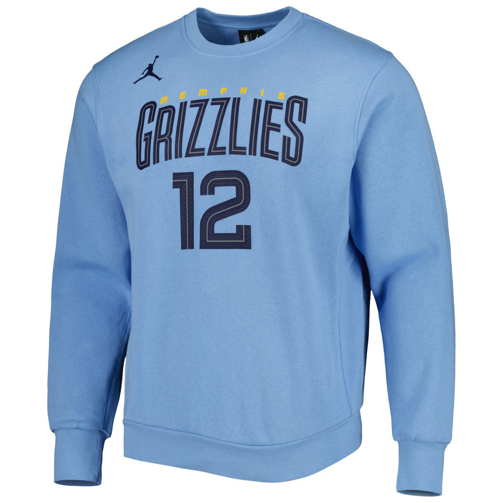 Light Blue Ja Morant Memphis Grizzlies Jordan Brand Statement Name & Number Pullover Sweatshirt | NBA
