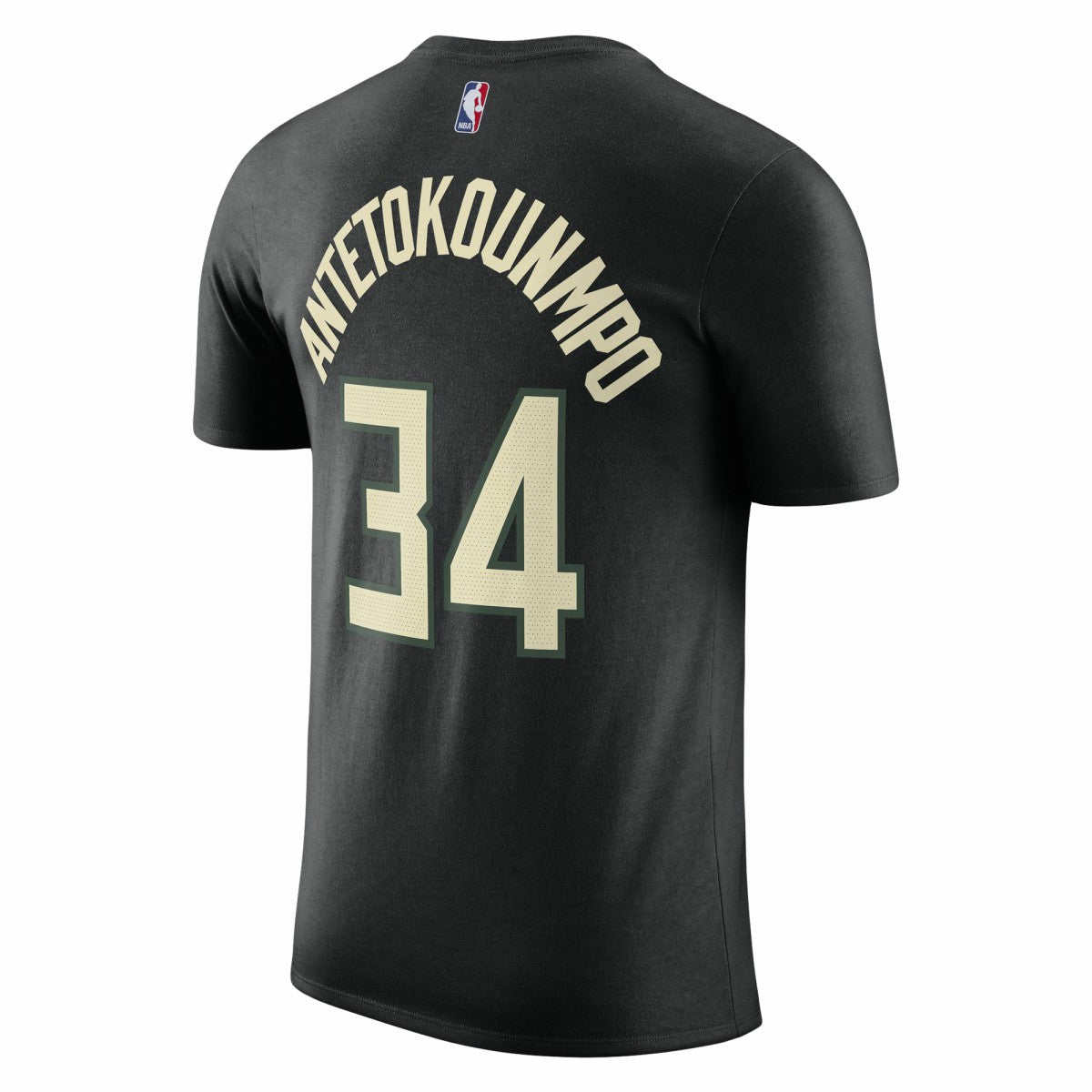 Black Giannis Antetokounmpo Milwaukee Bucks Jordan Brand 2022/23 Statement Edition Name & Number T-Shirt | NBA