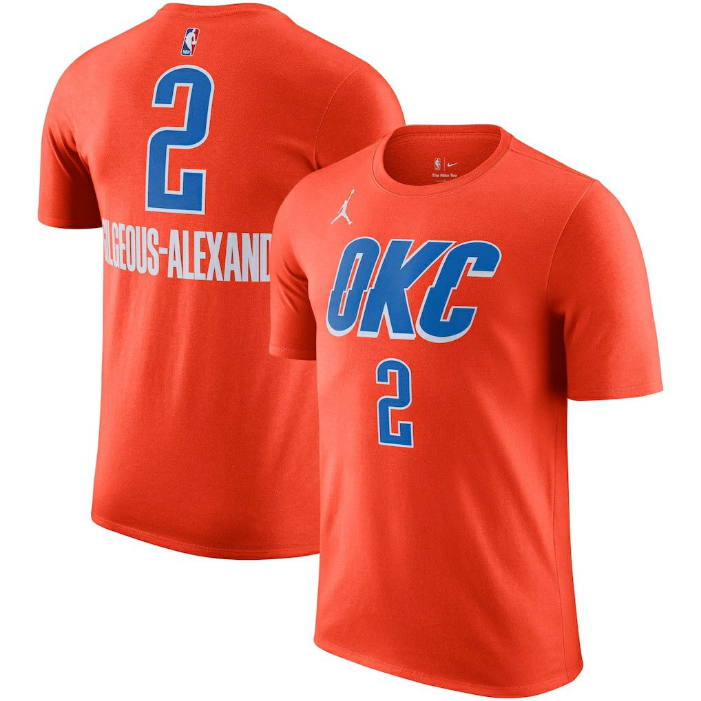 Orange Shai Gilgeous-Alexander Oklahoma City Thunder Jordan Brand 2022/23 Statement Edition Name & Number T-Shirt | NBA