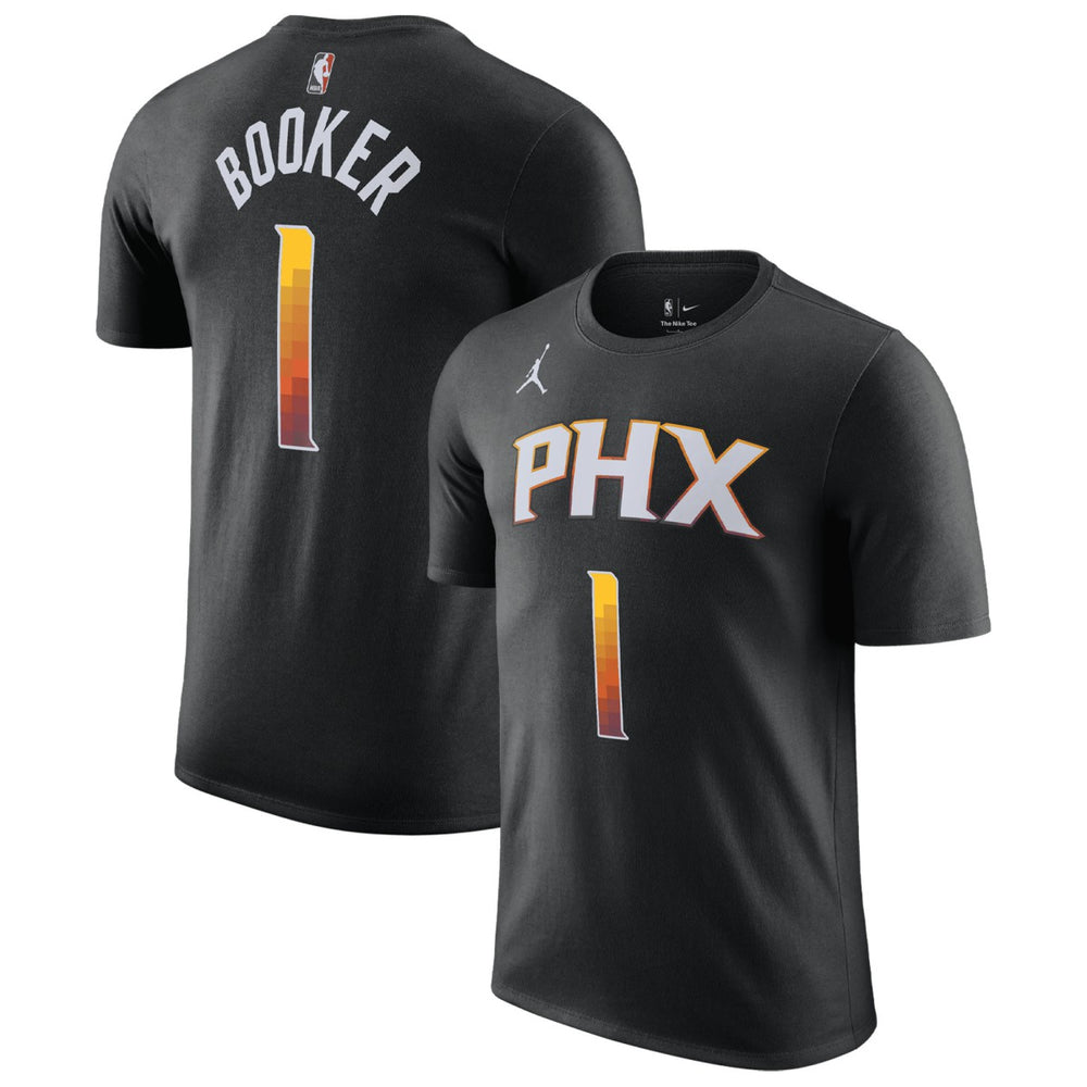Black Devin Booker Phoenix Suns Jordan Brand 2022/23 Statement Edition Name & Number T-Shirt | NBA