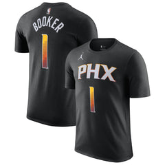 Black Devin Booker Phoenix Suns Jordan Brand 2022/23 Statement Edition Name & Number T-Shirt | NBA