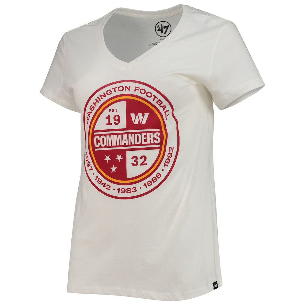 Washington Commanders '47 Women's Imprint Ultra Rival V-Neck T-Shirt | NFL New