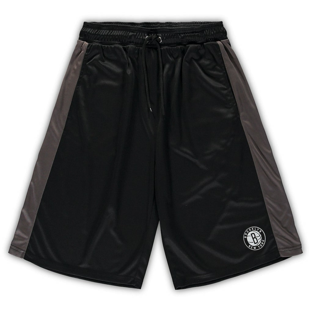 Black/Charcoal Brooklyn Nets Big & Tall Performance Shorts | NBA