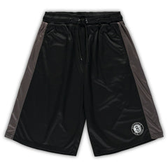 Black/Charcoal Brooklyn Nets Big & Tall Performance Shorts | NBA