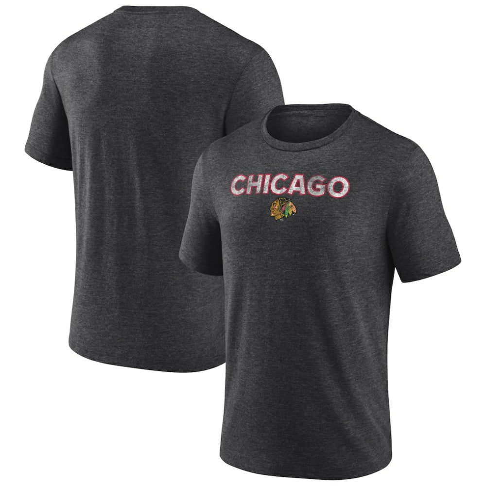 Chicago Blackhawks Wraparound Tri-Blend T-Shirt -  NHL T-shirts