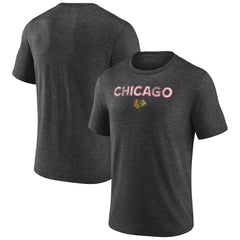 Chicago Blackhawks Wraparound Tri-Blend T-Shirt -  NHL T-shirts