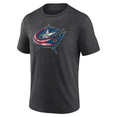 Columbus Blue Jackets Wraparound Tri-Blend T-Shirt -  NHL T-shirts