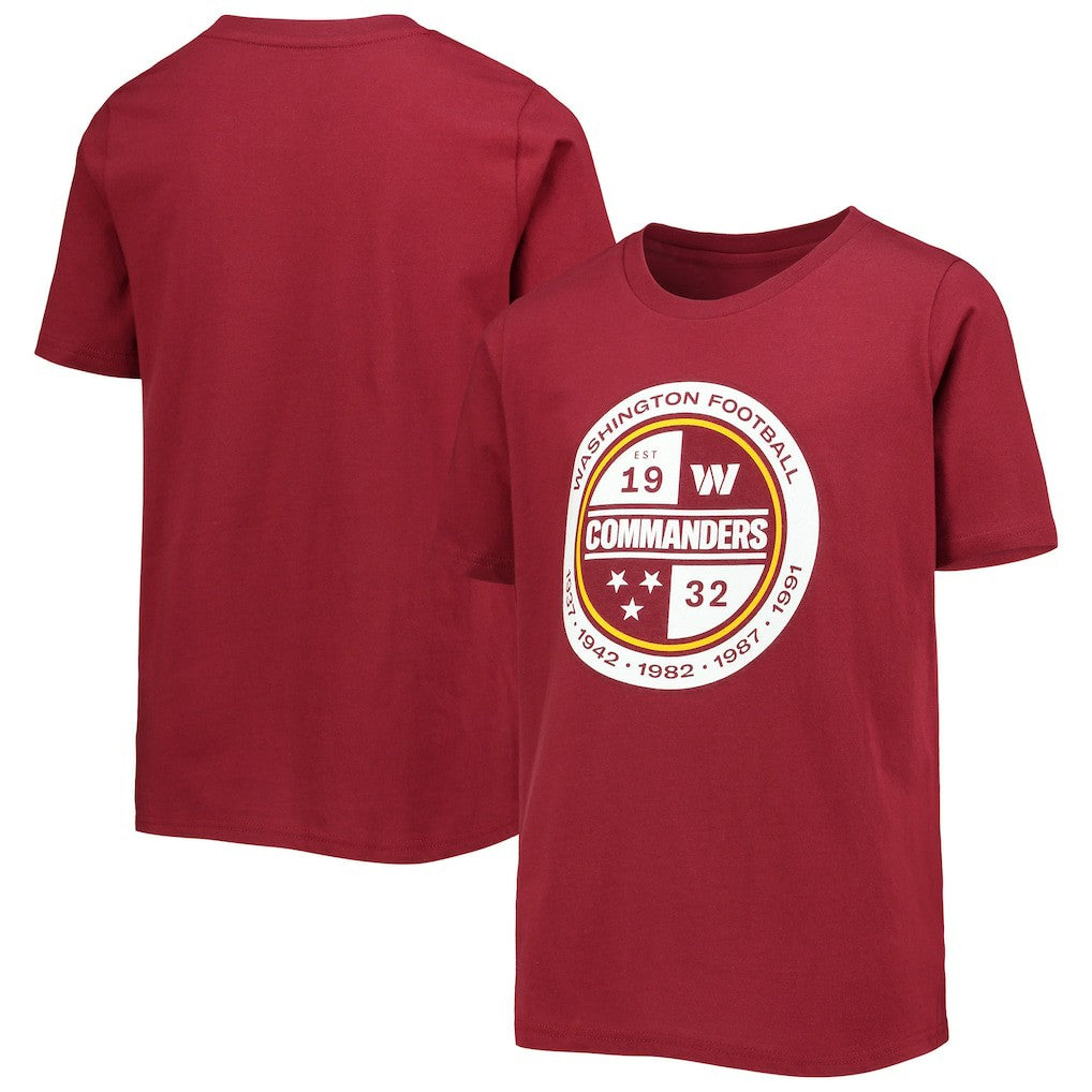 Washington Commanders Youth Secondary Logo T-Shirt | NFL Outlet