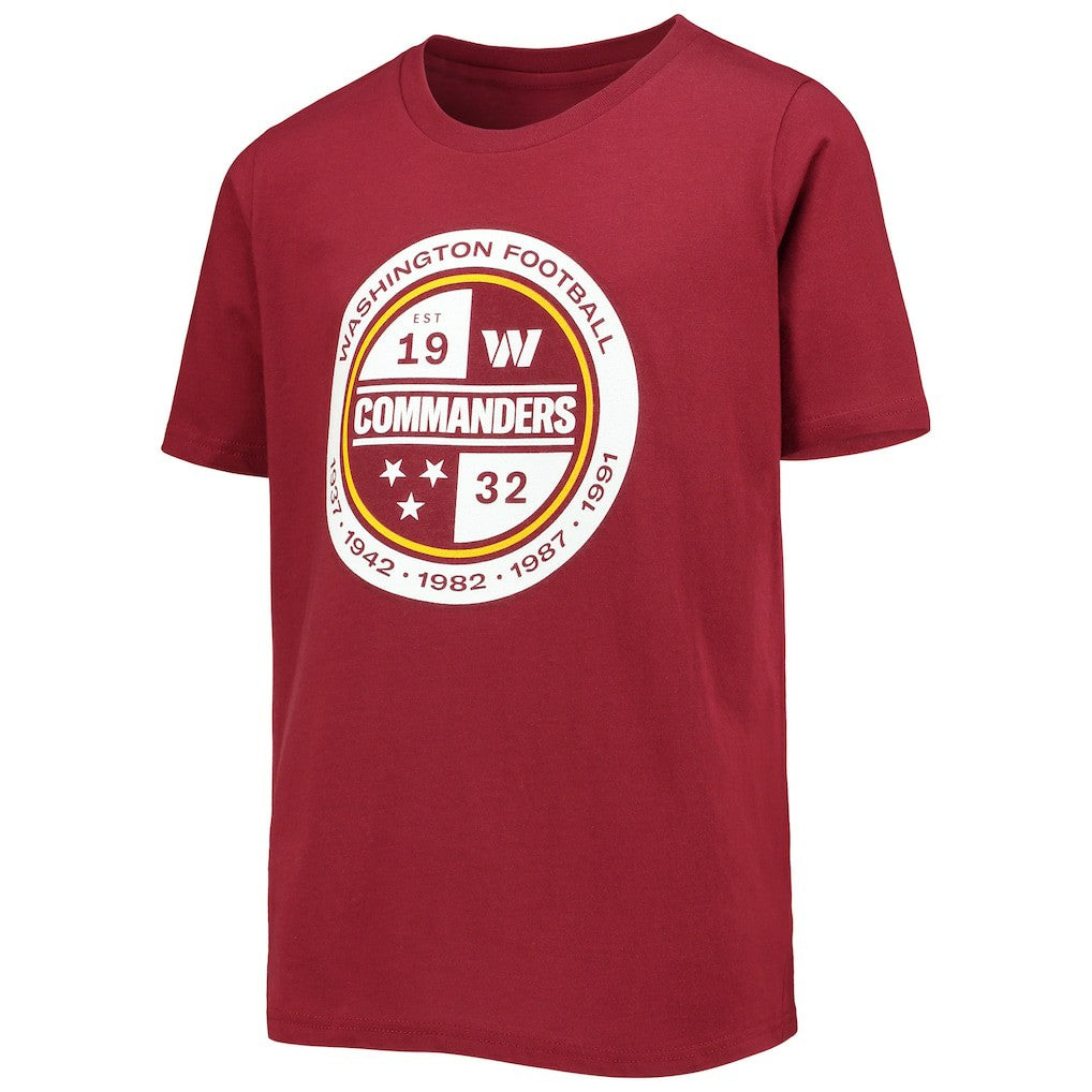 Washington Commanders Youth Secondary Logo T-Shirt | NFL Outlet