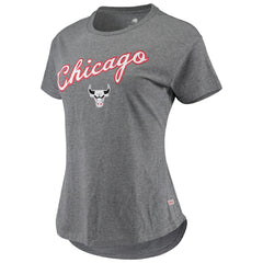 Heathered Gray Chicago Bulls Sportiqe Women's City Edition Phoebe Tri-Blend T-Shirt sale | NBA