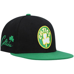 Black/Kelly Green Boston Celtics Hardwood Classics Snapback Hat | NBA