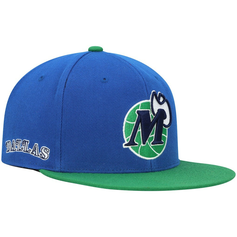 Blue/Green Dallas Mavericks Hardwood Classics Snapback Hat sale | NBA