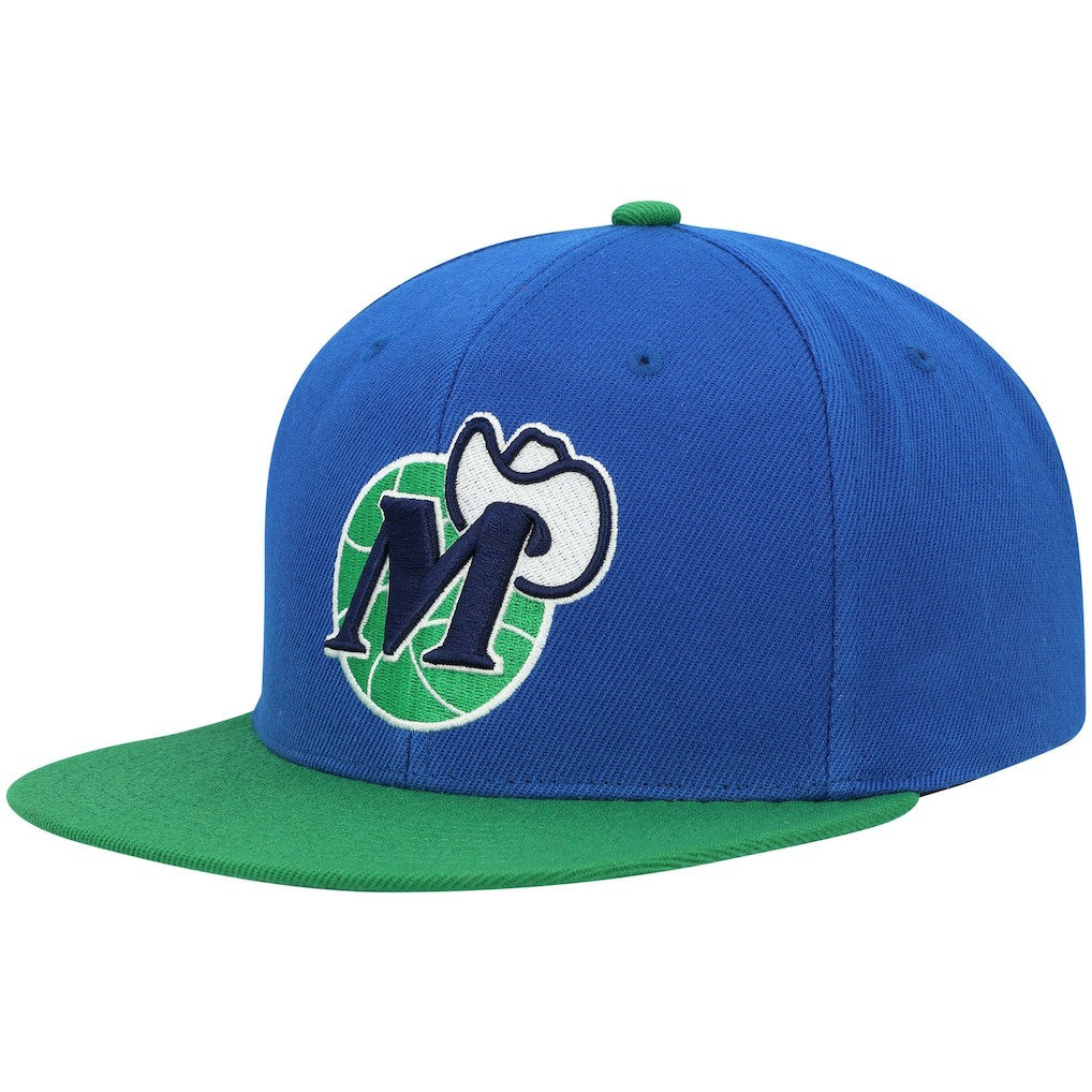 Blue/Green Dallas Mavericks Hardwood Classics Snapback Hat sale | NBA