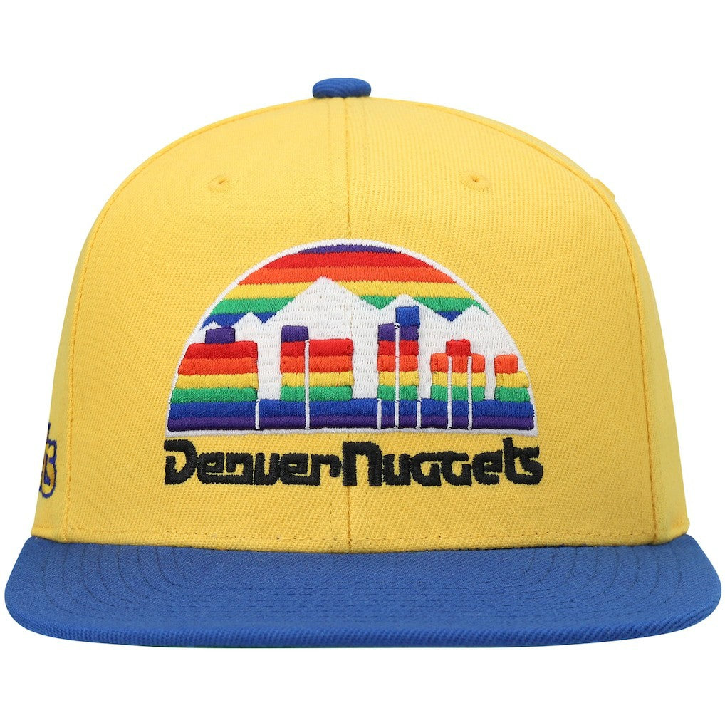 Gold/Royal Denver Nuggets Hardwood Classics Snapback Hat sale | NBA