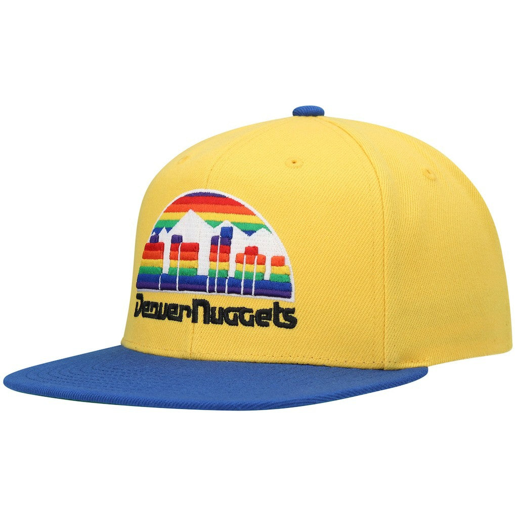 Gold/Royal Denver Nuggets Hardwood Classics Snapback Hat sale | NBA