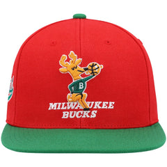 Red/Green Milwaukee Bucks Hardwood Classics Snapback Hat | NBA