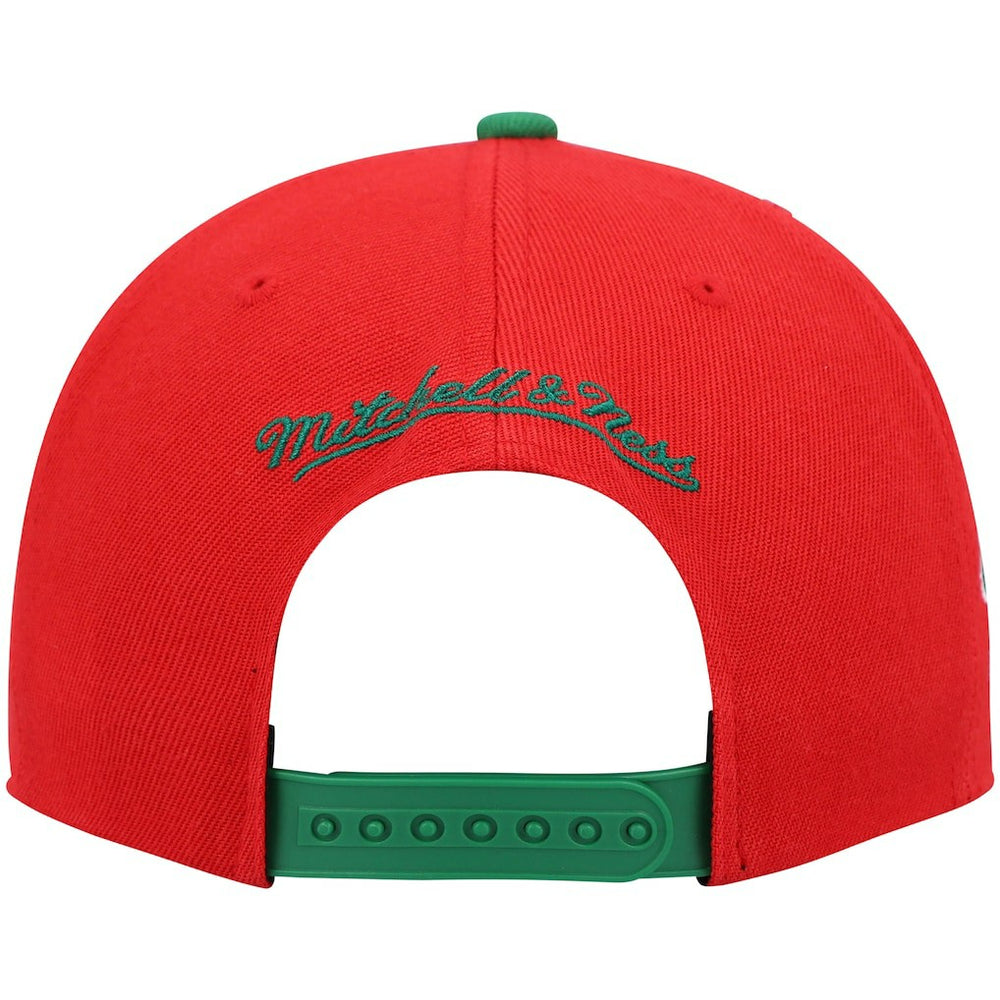 Red/Green Milwaukee Bucks Hardwood Classics Snapback Hat | NBA