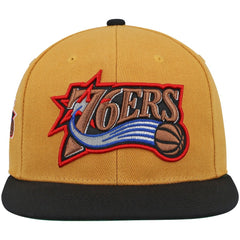 Gold/Black Philadelphia 76ers Hardwood Classics Snapback Hat | NBA