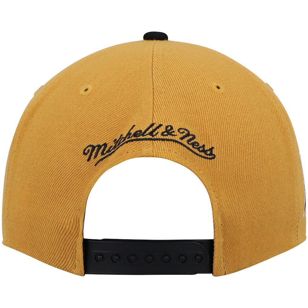 Gold/Black Philadelphia 76ers Hardwood Classics Snapback Hat | NBA